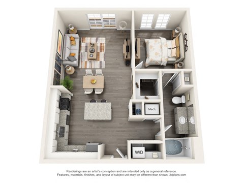 A4- HALSTON Floor Plan at The Factory at Garco Park, North Charleston